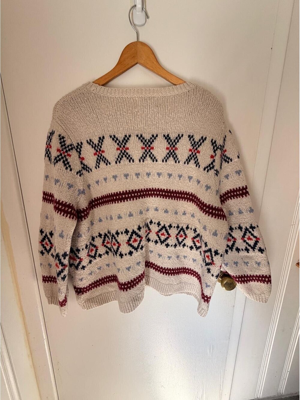 Old Navy Plus Size 2X Cream Fair Isle Pattern Knit Sweater